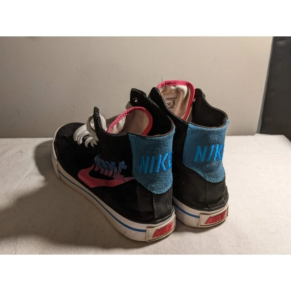 Nike Sweet Classic High Top Sneaker Neon Pink Blue Womens US 8 - Picture 5 of 10
